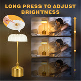 3000mah Retro Bar Table Lamp Restaurant Decoration Lamp LED Rechargeable Desk Light Touch Dimming Night Light Bedroom Lamp