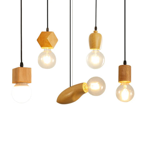 Minimalist Creative Chandelier Dining room Bedroom Living Room Bar Clothing Store restaurant Vintage Wooden Pendant Lights Hot