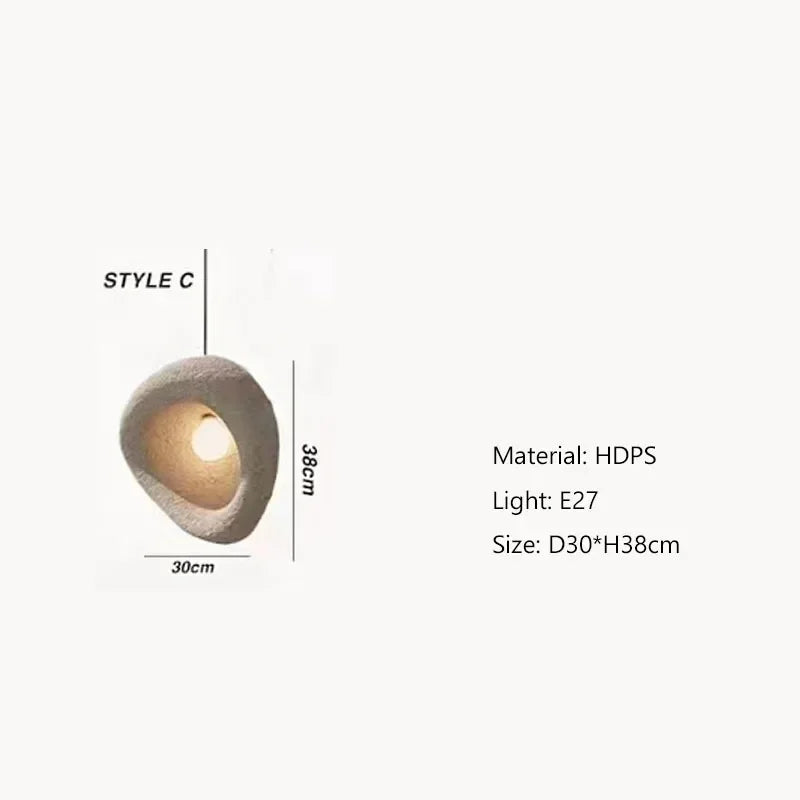 Modern Wabi-sabi Handmade Led Pendant Light Living Dining Room Irregular Chandelier Home Decor Loft Bedroom Hanging Lamp Fixture