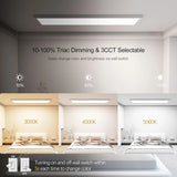 6-Pack 1x4 LED Flat Panel Light - Surface Mount Ceiling Lighting Kit