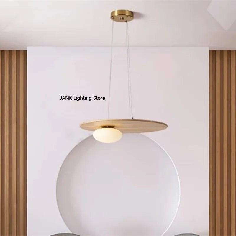 Wabi-sabi Style Wooden Chandelier for Living Room Kitchen Table Decoration Dining Office Japanese Light Including Light Bulbs