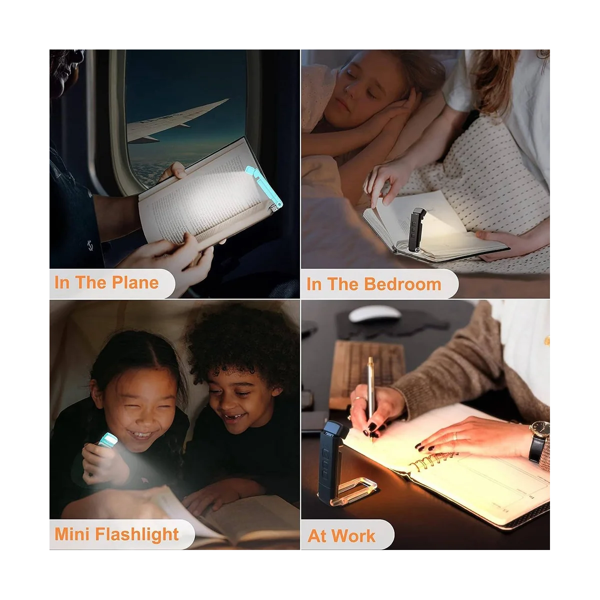 Reading Light Portable Rechargeable Book Light for Reading At Night in Bed,Timer for Kids Night Book Reading Lovers Blue