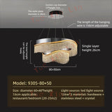 Nordic Crystal Pendent lamp Living room Chandelier New Dining room Bedroom Luxury LED Pendant High-end Interior Lighting Luster