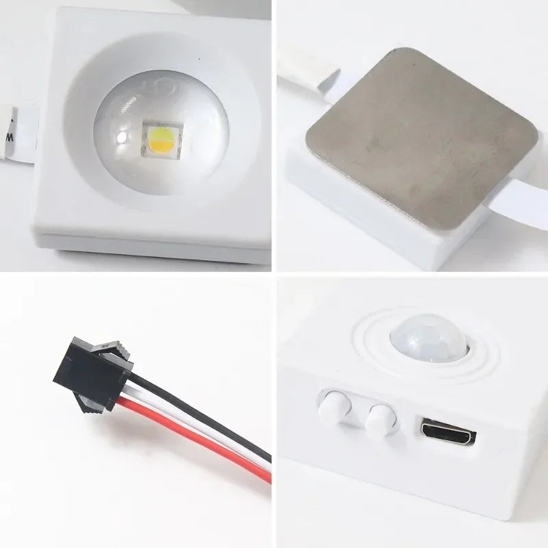 8 LED Motion Activated Night Light - Magnetic Battery Powered Kitchen Cabinet Light