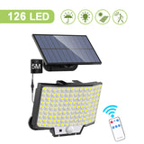 348LED Solar Lamp Outdoor Security Light with Motion Sensor Waterproof 126/328LED Powerful Spotlight Solar for Garden Garage
