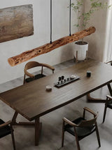 Modern Minimalist Wood Pendant Lights Style Kitchen Bar Dining Room Hang Lamp Cord Adjustable Warm New Design