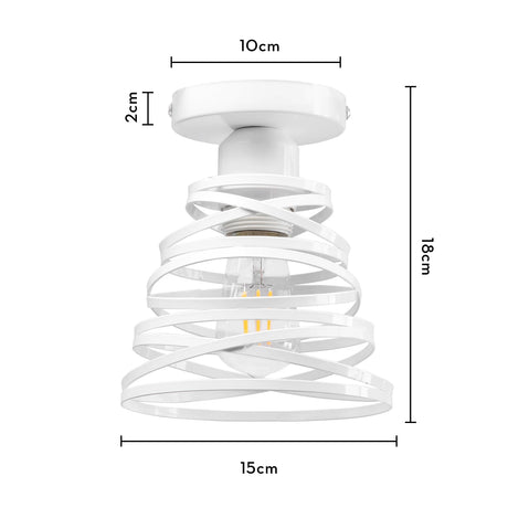 Vintage Pendant Lamp Iron Frame Ceiling Lighting Paint Restaurant Teahouse Chandelier Indoor Wrought Metal Modern Pendant Lights