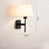 American Classic Fabric Wall Lamp Nordic Retro Led Bedside Light Indoor Bedroom living room sofa Corridor Stairs Decors Sconce