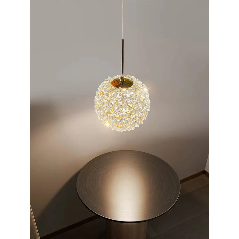 Light luxury postmodern cherry crystal chandelier living room bedroom bedside lamp restaurant creative small chandelier