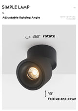 350° rotation 90° up and down folding adjustable light mounting and track spotlights suitable for home merchants 10W,12W,15W,18W