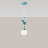 Children's Carousel LED Penadant Chandeliers for Princess Room Bedroom Living Room Hanging Lighting Decor Art Ceiling Lamps