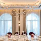 2026 New French Amber Ginkgo Leaf Lustre Chandelier, Custom Can Light Hardware Pendant Lamp for Restaurant, Decor for Ceilings