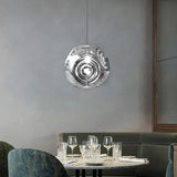 Minimalism Chandeliers Design Modern LED Luster Indoor Round Lighting Fixtures Art Caterpillar Gallery for Dinning Table