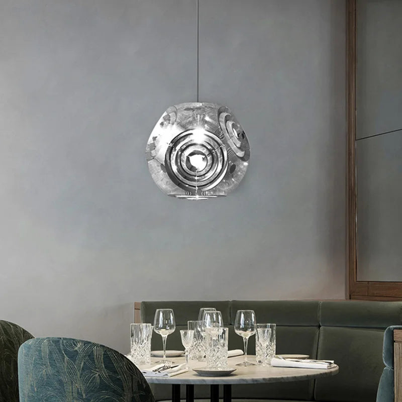 Minimalism Chandeliers Design Modern LED Luster Indoor Round Lighting Fixtures Art Caterpillar Gallery for Dinning Table