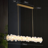 Modern Natural Marble LED Pendant Light - Luxury Stone Ceiling Chandelier Lamp Fixture for Dining Table, Living Room & Bathroom