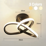 Household LED Chandelier Three Colors Lamp Modern Style Ceiling Lamp Bedroom Light Surface Installation 220v Dining Room Lamp