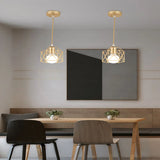 Modern LED Metal Cage Pendant Light - Minimalist Iron Gold & Black Lamp