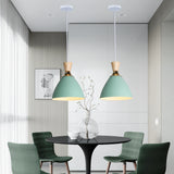 Nordic Pendant Lamps Modern Hanging Light Single Head Pendant Lights Bedroom Kitchen Dining Living Room Lamp Wood Pendant Lamps