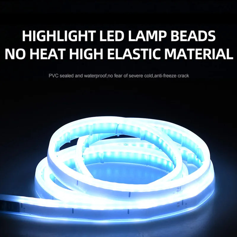 LED Car Hood Light with Turn Signal Scan and DRL.