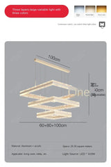 Nordic Geometric Glass LED Chandelier - Modern Pendant Lamp for Living Room