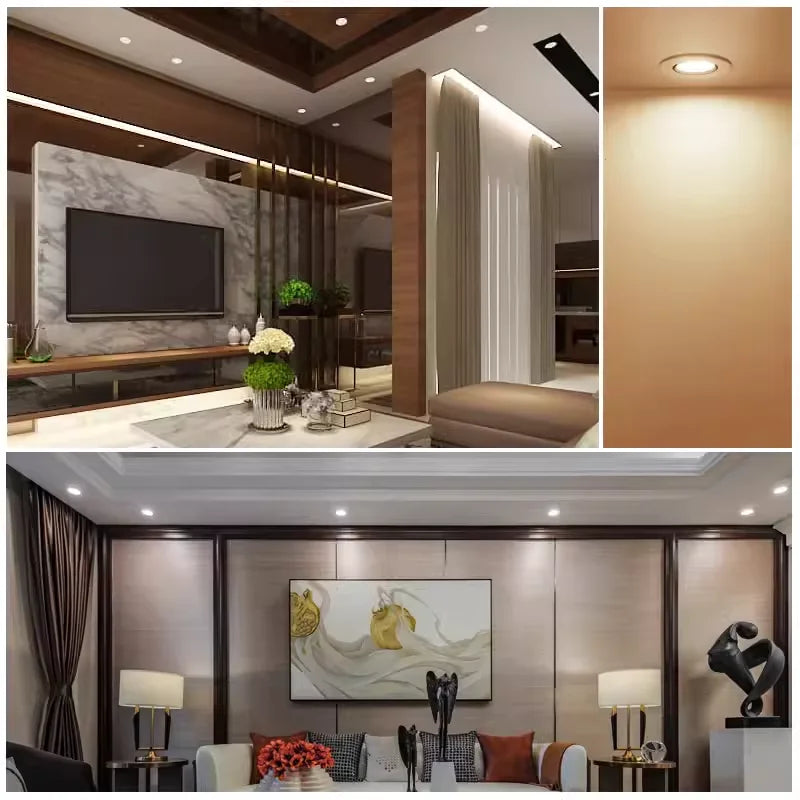 High-performance Embedded LED Downlight Angle Adjustable 5W 7W 9W 12W 15W 20W COB Anti-Glare Dimmable Ceiling Light Spotlights CRI＞98