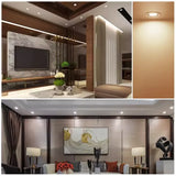 High-performance Embedded LED Downlight Angle Adjustable 5W 7W 9W 12W 15W 20W COB Anti-Glare Dimmable Ceiling Light Spotlights CRI＞98