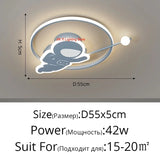 New Designer Home Warm Children's Room Ceiling Light Creative Simple Modern Personality Astronaut Boys Girls Bedroom Lighting