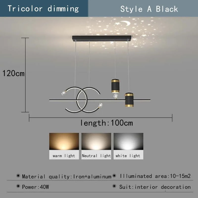 Nordic LED Restaurant Pendant Light - Modern Minimalist Dining Table Lamp