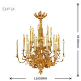 Mid Century Big Pendant Light Baroque Bronze Lamp Church Copper High End Lighting Royal Antique Brass Chandelier
