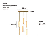 Luxury Spanish Marble Chandelier Brass Hanging Light 3 Color Dimmable Pendant Lamp for Villa Living Room Dining Area Hotel Lobby