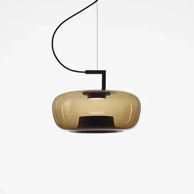 Nordic Glass Pendant Light - Minimalist Art Hanging Lamp for Bedroom & Bedside