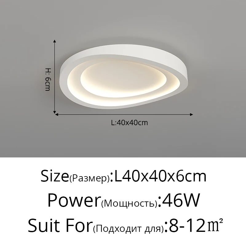 2025 New Modern Simple LED Chandelier For Living Room Bedroom Dining Room Kitchen Ceiling Lamp White Remote Control Lustre Light