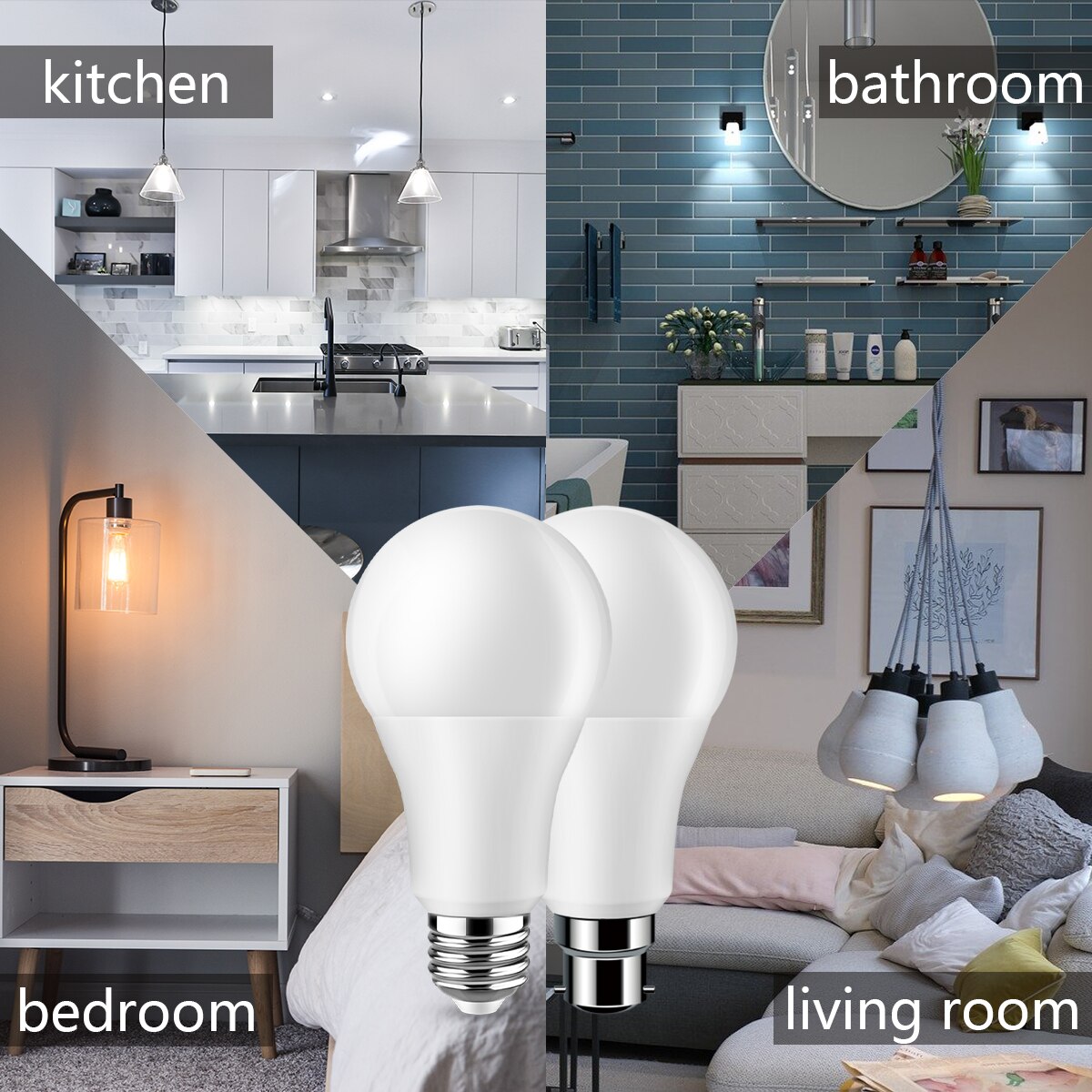 LED bulb light AC220V AC110V high power 8W-24W E27 B22 6PCS room study kitchen