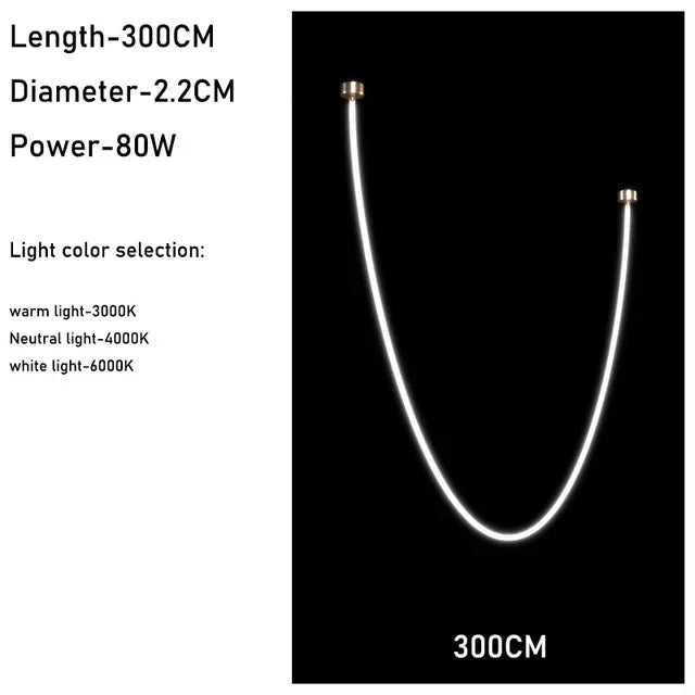 Modern Nordic LED Large Line Pendant Lamp Long Chandelier Living Room Stair Case Lobby Villa Project Minimalist Hanging Light