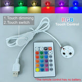 1/2/4 Pcs Dimmable 5V USB RGB LED Light Board with Remote Control - High-Brightness Colorful Gradient Module PCB Panel for DIY Model Display