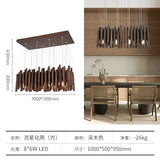 Retro Wooden Hanging Chandelier Light For Dining Living Room Farmhouse Kitchen Table Solid Wood Led Pendant Chandelier Lamp