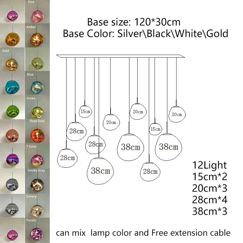 Nordic Ceiling Pendant Lamp Lava LED Pendant Light Modern Light Lighting Living Room Indoor Decor Home Fixtures Kitchen Hanging
