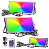 IP65 Waterproof RGB LED Flood Light (50W/100W/300W) AC220V - Outdoor Projector Spotlight with Remote Control & EU Switch Plug