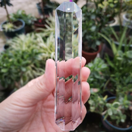 120mm Crystal Suncatcher Clear Hexagon Hanging Chandelier Prism Pendant Home Garden Wedding Decoration Figurine DIY Craft