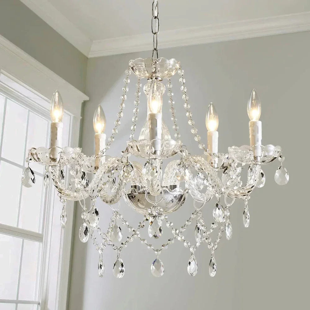 Luxury European Crystal Chandelier - Modern Loft & Living Room Hanging Lamp