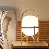 Nordic minimalist wooden LED floor lamp creative Japanese style glass lampshade bedside lamp reading home decoration table lamp