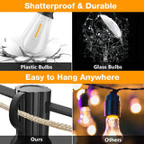 Plastics Connectable LED String Light Shatterproof E12 G40 ST38 IP44 Waterproof Garland Garden Fairy lights Wedding Decoration