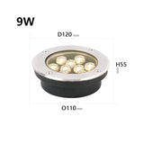 Ultra-Thin IP67 Waterproof LED Buried Light - 3W 5W 9W Outdoor Garden Path Spotlight