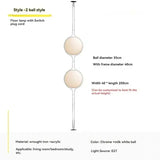 2026 Modern Creative Chrome Floor Lamp - White Acrylic Ball LED Standing Light