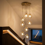 Modern Spiral Staircase Chandelier Crystal Ball Lamp Long Lighting for Living Room Villa Loft Dining Room 2026 New Design