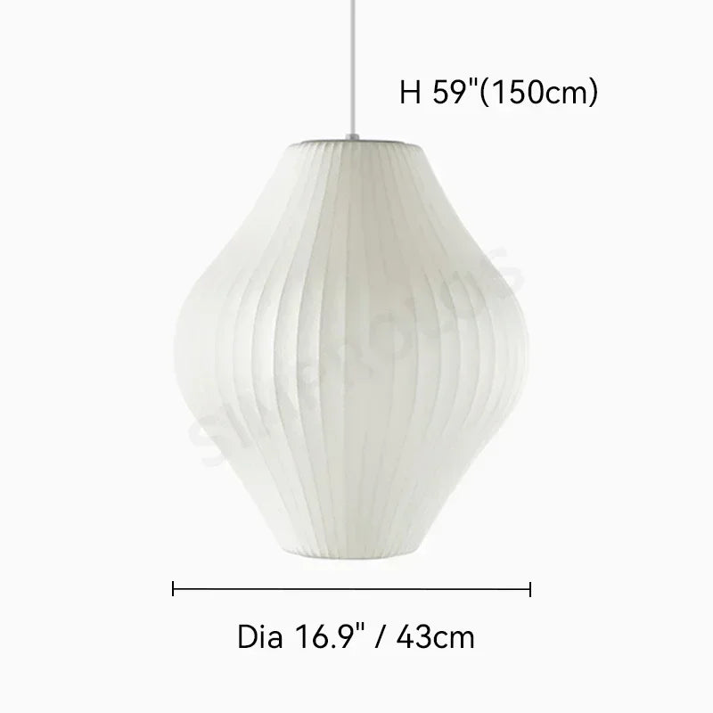 Wabi-sabi Silk LED Pendant Lamp Denmark Designer Hanging Light Living Room Hotel Restaurant Factory Direct High-End Home Decor