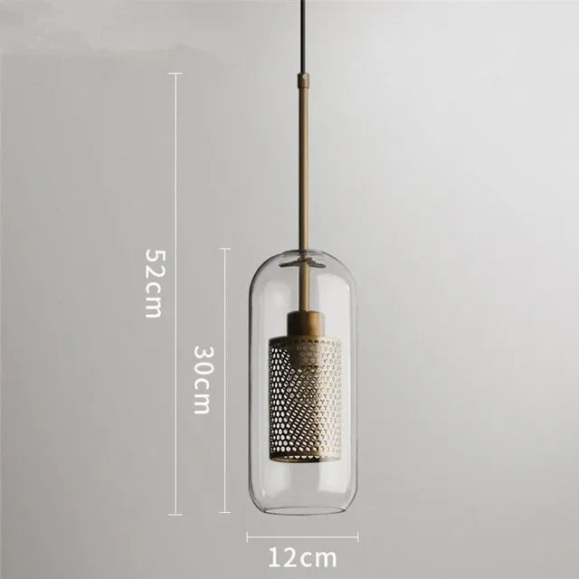Modern Glass Ball Pendant Lamps Nordic Bedside Kitchen Dining Room Hanging Lights Luminaire Suspension Lighting Golden Designer