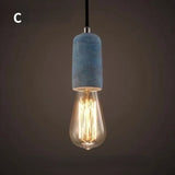 American Vintage Single Head E27 Chandelier Creative Personality Restaurant Bar Aisle Stairs Bedroom Bed Cement Chandelier