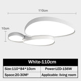 Modren LED Ceiling Lamps Living Dining Room Study Bedroom Nordic Minimalist Acrylic Black White Home Decor Lustre Lights Fixture