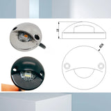 1W 12V DC Surface Mounted Marine Stainless Steel LED Step Light (IP68) - Waterproof Wall & Deck Lamp for Pool & Dock